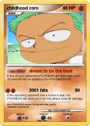 Pokemon childhood zoro