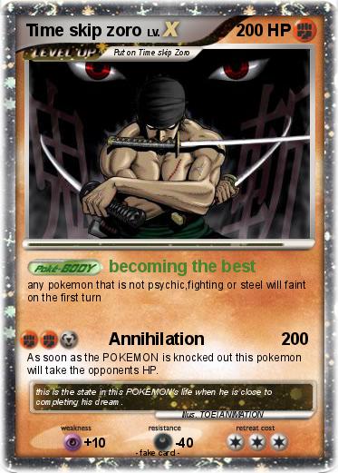 Pokemon Time skip zoro