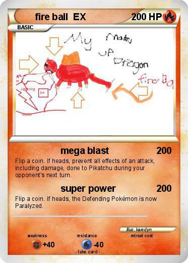 Pokemon fire ball  EX