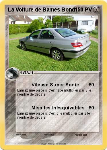 Pokemon La Voiture de Bames Bond