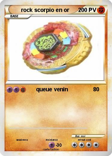 Pokemon rock scorpio en or