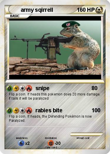 Pokemon army sqirrell