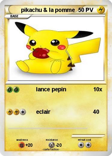 Pokemon pikachu & la pomme