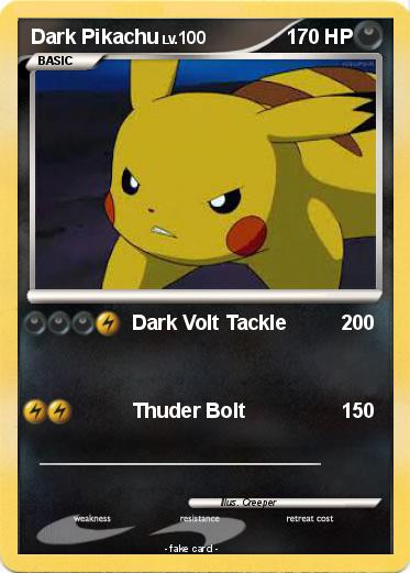 Pokemon Dark Pikachu