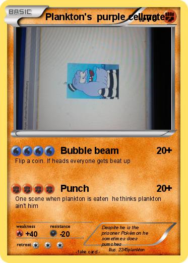 Pokemon Plankton's  purple cellmate