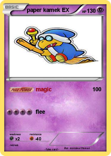 Pokemon paper kamek EX