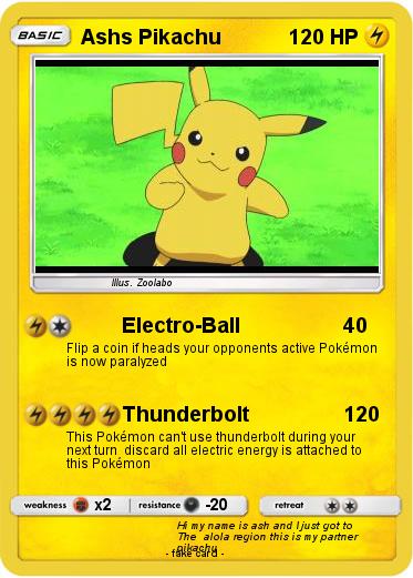 Pokemon Ashs Pikachu