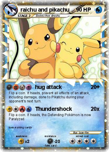 Pokemon raichu and pikachu
