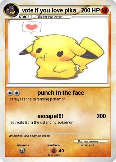 Pokemon vote if you love pika