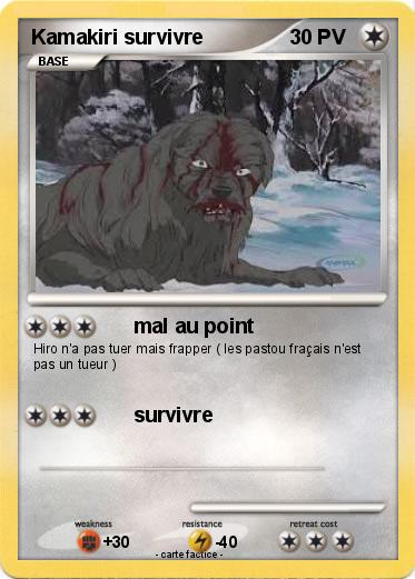 Pokemon Kamakiri survivre
