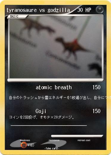 Pokemon tyranosaure vs godzilla