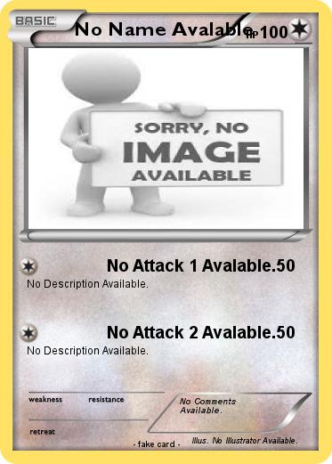 Pokemon No Name Avalable