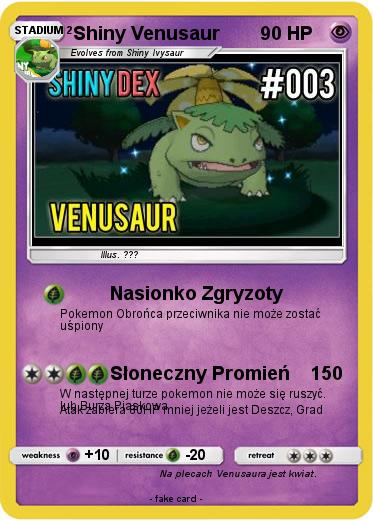 Pokemon Shiny Venusaur