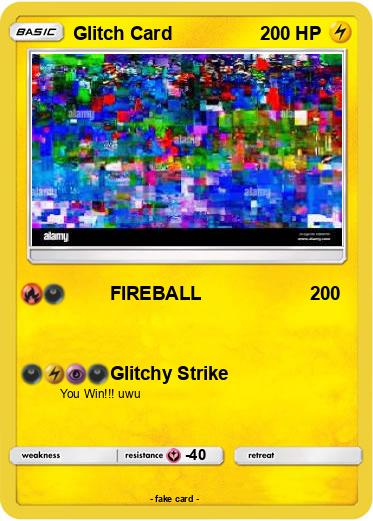 Pokemon Glitch Card