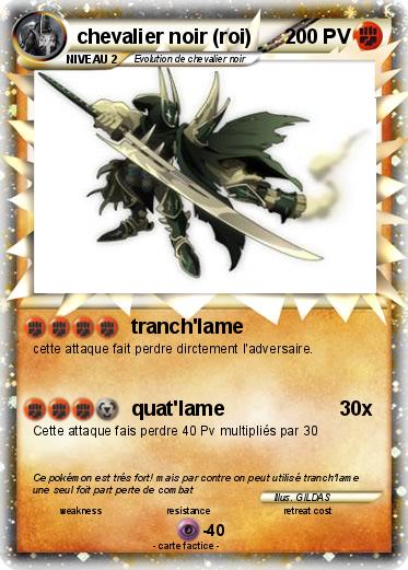Pokemon chevalier noir (roi)