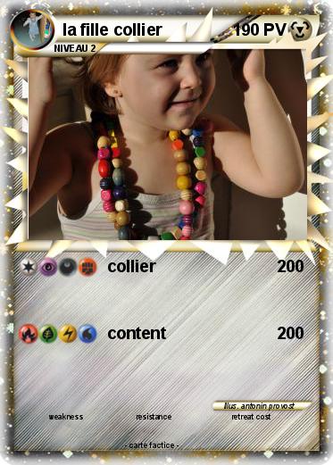 Pokemon la fille collier