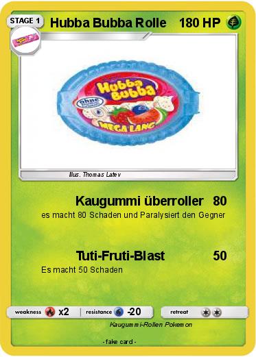 Pokemon Hubba Bubba Rolle