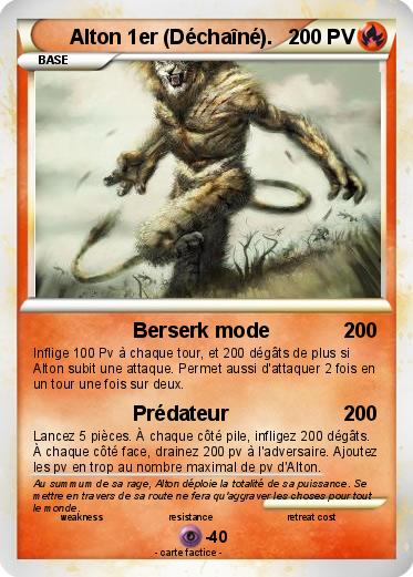 Pokemon Alton 1er (Déchaîné).