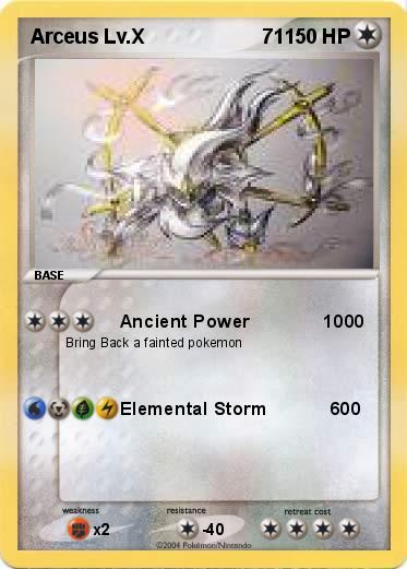 Pokemon Arceus Lv.X                     71