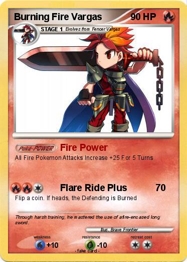 Pokemon Burning Fire Vargas