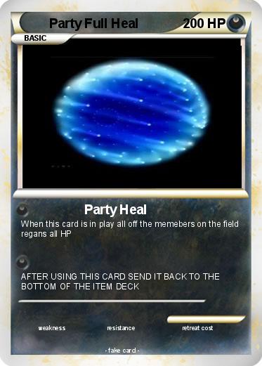 Pokemon Party Full Heal