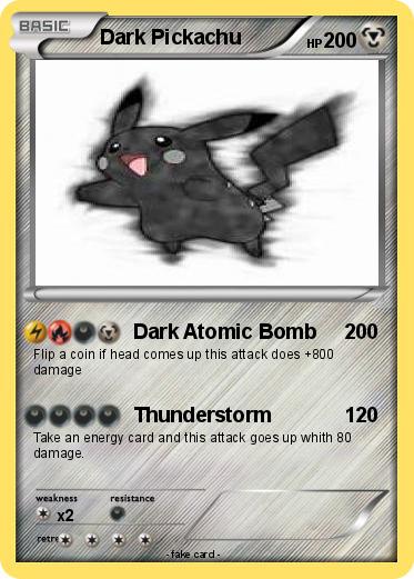 Pokemon Dark Pickachu