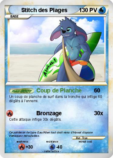 Pokemon Stitch des Plages