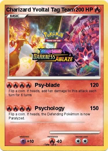 Pokemon Charizard Yvoltal Tag Team