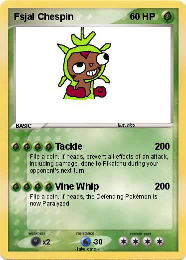 Pokemon Fsjal Chespin