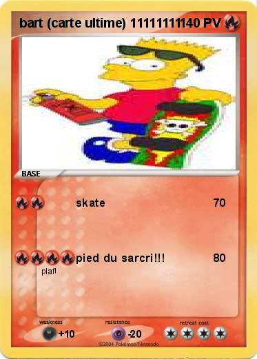 Pokemon bart (carte ultime) 11111111