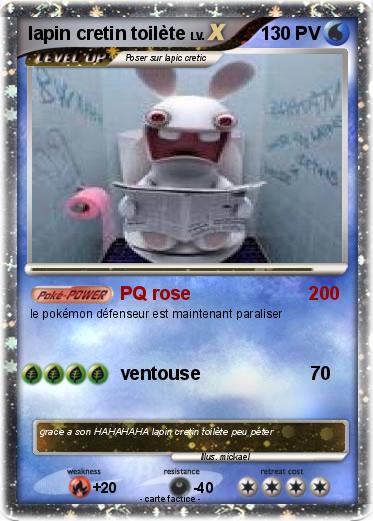 Pokemon lapin cretin toilète