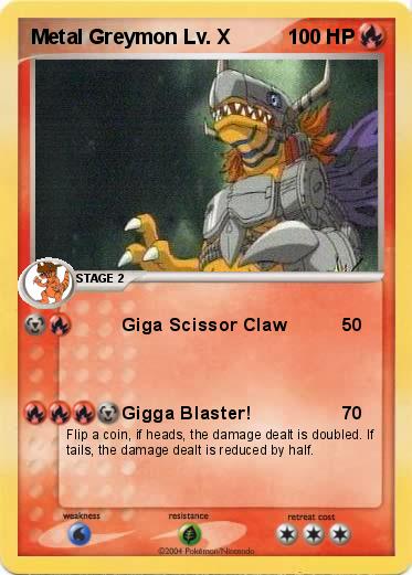 Pokemon Metal Greymon Lv. X