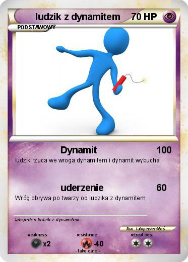 Pokemon ludzik z dynamitem