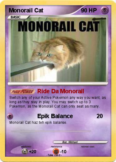 Pokemon Monorail Cat