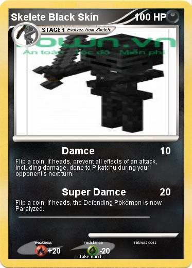 Pokemon Skelete Black Skin