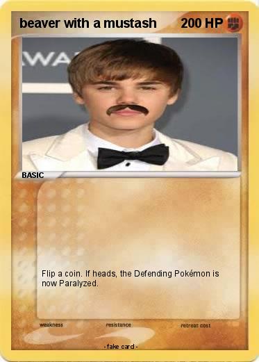Pokemon beaver with a mustash