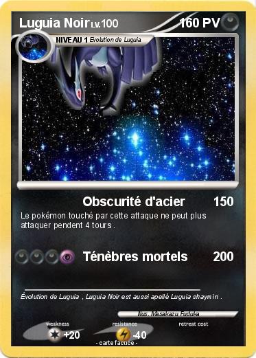 Pokemon Luguia Noir