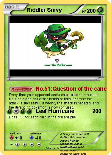 Pokemon Riddler Snivy