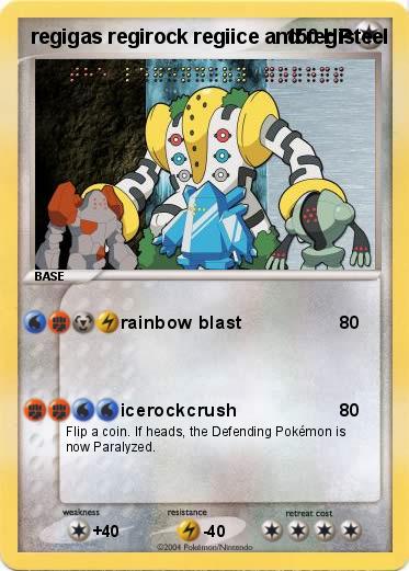 Pokemon regigas regirock regiice and registeel