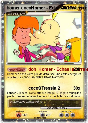 Pokemon homer cocoHomer - Echas la birra en el coco