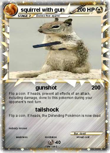 Pokemon squirrel with gun