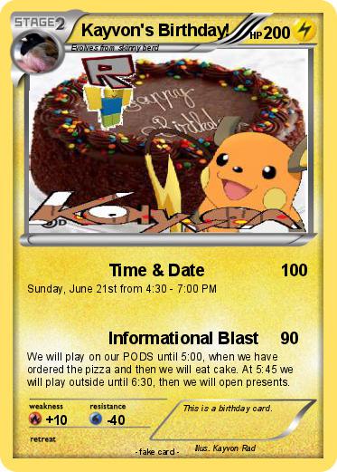Pokemon Kayvon's Birthday!
