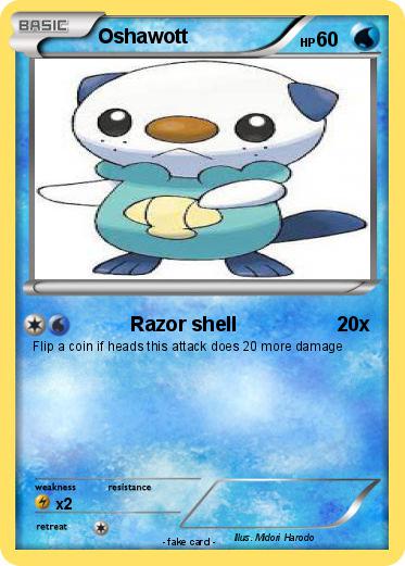 Pokémon Oshawott 1087 1087 - Razor shell - My Pokemon Card