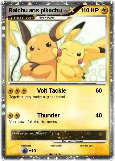 Pokemon Raichu ans pikachu