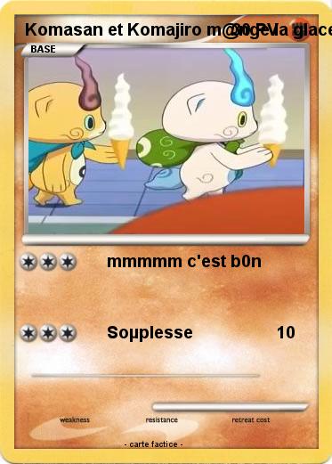 Pokemon Komasan et Komajiro m@nge la glace