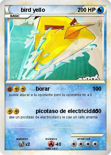 Pokemon bird yello