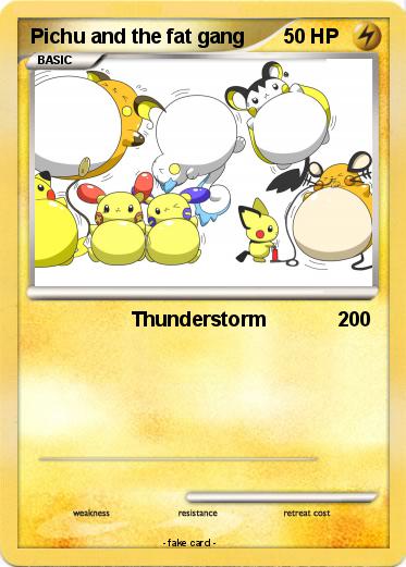 Pokemon Pichu and the fat gang