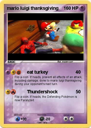 Pokemon mario luigi thanksgiving
