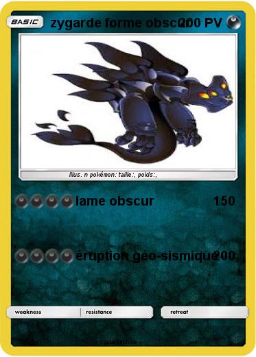 Pokemon zygarde forme obscur
