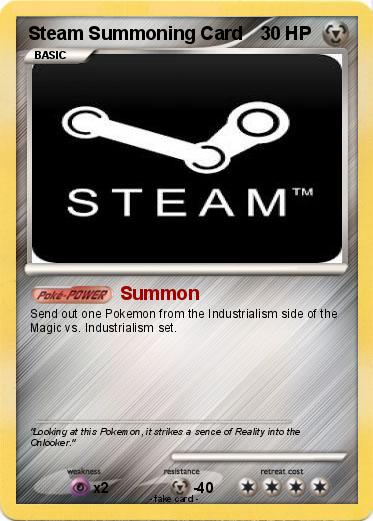 Pokemon Steam Summoning Card